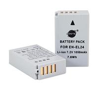DSTE (2-Pack) EN-EL24 ENEL24 Rechargeable Li-ion Battery Compatible with Nikon 1 J5 Camera