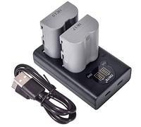 DSTE 2-Pack EN-EL3E Battery and Dual USB Quick Charger Compatible with Nikon EN-EL3 D30 D50 D70 D70S D80 D90 D100 D200 D300 D300S D700