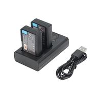 DSTE (2 Pack) EN-EL9 ENEL9 EN-EL9A Replacement Battery + Dual USB Charger with LCD Display Compatible with Nikon D40 D40x D60 D3000 D5000 Digital Camera