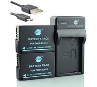 DSTE (2-Pack) Li-ion Battery and Micro USB Charger Suitable for Panasonic DMW-BLD10, DMW-BLD10PP, DMW-BLD10E, DE-A93B and Panasonic Lumix DMC-G3, DMC-GF2, DMC-GX1