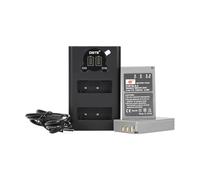 DSTE 2-Pack PS-BLS5 BLS-5 PS-BLS50 BLS-50 Replacement Battery + Dual USB Charger with LCD Display Compatible with Olympus OM-D E-M10, Pen E-PL2, E-PL5, E-PL6, E-PL7, E-PM2, Stylus 1