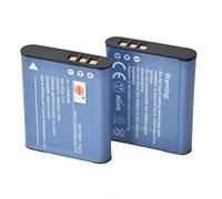 DSTE 2-Piece Replacement Battery Set LI-90B Battery Compatible with Olympus SH-1 SH-2 SH-50 iHS SH-60 SP-100 Tough TG-1 Tough TG-2