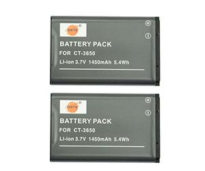 DSTE 2pcs CT-3650 Rechargeable Li-ion Battery for Contour GPS HD 1080P ContourHD Camcorder