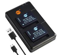 DSTE 2PCS DMW-BCG10E Battery & Dual Charger Compatible for Panasonic Lumix DMC-ZS15, DMC-ZS20, DMC-ZS25