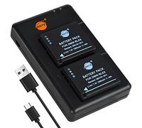 DSTE 2PCS DMW-BLE9 DMW-BLE9E (1500mAh/7.4V) Battery Charger Set Compatible for Panasonic Lumix DC-LX100 II, DMC-GF3, DMC-GF3GK, DMC-GF5, DMC-GF6, DMC-GX7, DMC-LX100