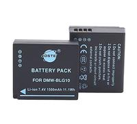 DSTE 2PCS DMW-BLG10 DMW-BLG10E Li-ion Battery Compatible with Panasonic Lumix DMC-GF3, DMC-GF5, DMC-GF6, DMC-GX7, DMC-LX100, DMC-GX80, DMC-GX85