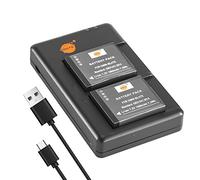 DSTE 2PCS DMW-BLH7 Battery Charger Set Compatible for Panasonic Lumix DSC-GM1