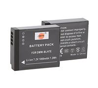 DSTE 2PCS DMW-BLH7 DMW-BLH7E Li-Ion Battery Compatible with Panasonic Lumix DMC-GM1 DMC-GM1D DMC-GM1K DMC-GM1KD DMC-GM1W DMC-GF7K
