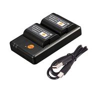 DSTE 2PCS DMW-BLK22 Battery Charger Set Compatible with Panasonic Lumix S5 DC-S5K DC-S5GK