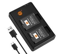 DSTE 2PCS EN-EL12 Battery Charger Set Compatible for Nikon Coolpix S620 S630 S6000 S6300 S8000