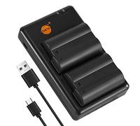 DSTE 2PCS EN-EL15 Battery Charger Set Compatible for Nikon D7200 D7100 D750 D7000 D810 D750 D800