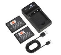 DSTE 2PCS EN-EL19 Battery and Charger Compatible with Nikon Coolpix S3500, S4200, S4300, S5200, S6500