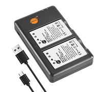 DSTE 2PCS EN-EL5 Battery Charger Set Compatible for Nikon Coolpix P510 P520 P530 P5100 P6000 S10 P80 P90 P100 P500