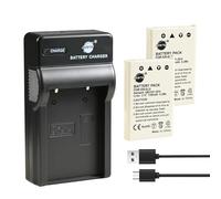 DSTE 2PCS EN-EL5 ENEL5 Battery and USB Charger Compatible with Coolpix S10 P3 P4 P510 P520 P530 P5100 P6000