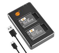 DSTE 2PCS LI-40B Battery Charger Set Compatible for Olympus FE-250 FE-300 FE-320 FE-3000
