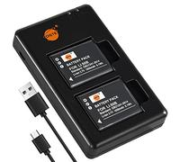 DSTE 2PCS LI-50B Battery + Dual Charger Compatible for Olympus SZ-10, SZ-11, SZ-12, SZ-15, SZ-20
