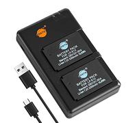 DSTE 2pcs LP-E12 Battery Charger Set Compatible for Canon EOS M, M2, M10, 100D