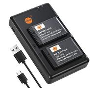 DSTE 2PCS LP-E17 (1300mAh/7.2V) Battery Charger Set Compatible with Canon EOS RP R10 M3 M5 77D 750D 760D 8000D 9000D Kiss X8i Rebel T6i T6s T8i T7i