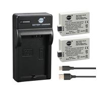 DSTE 2PCS LP-E5 Battery and USB Charger Compatible with Canon EOS 450D, 500D, 1000D, Kiss F, Kiss X2, Kiss X3, Rebel XS, Rebel XSi