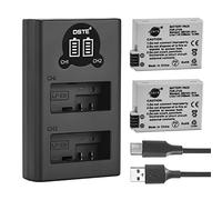 DSTE 2PCS LP-E8 Rechargerable Battery and Smart LED Dual Charger Compatible with Canon EOS 550D, 600D, 650D, 700D, Kiss X4, X5, X6i, X7i, Rebel T2i, T3i, T4i, T5i