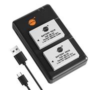 DSTE 2PCS NB-10L Battery Charger Set Compatible for Canon PowerShot G1 X, G15, G16, SX40 HS, SX50 HS