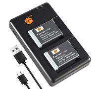 DSTE 2PCS NB-13L Battery Charger Set Compatible for Canon PowerShot G5X, G7X, G9X, G7X Mark II, G9X Mark II