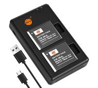 DSTE 2PCS NB-6L (1700mAh/3.7V) Battery Charger Set Compatible for Canon PowerShot X500,SD3500,SD4000,IS SX275,SX510,SX600,SX610,SX710