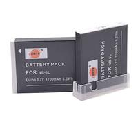 DSTE 2PCS NB-6L Li-Ion Battery Compatible with Canon PowerShot X500,SD3500,SD4000,SX275,SX510,SX600,SX610,SX710