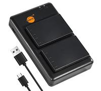 DSTE 2PCS NP-140 Battery Charger Set Compatible for Fuji FinePix S100FS, S200EXR, S200FS, S205EXR