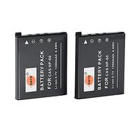 DSTE 2PCS NP-60 Battery Compatible with Casio Exilim Zoom EX-Z19 EX-Z85 EX-S10 EX-Z80