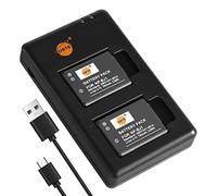DSTE 2PCS NP-BJ1 Battery Charger Set Compatible for Sony RX0