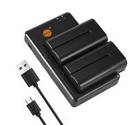 DSTE 2PCS NP-F550 Battery Charger Set Compatible for Sony CCD-RV100 CCD-RV200 CCD-TR1 CCD-TR11 CCD-TR2