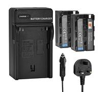 DSTE 2PCS NP-F750 NP-F730 Battery and Charger Kit Compatible with Sony CCD-SC5 DCR-TRV820K CCD-SC65 DCR-TRV9 CCD-TRV82 DCR-TRV900CCD-TR3000 CCD-TRV85 DCR-VX200 CCD-TR3300