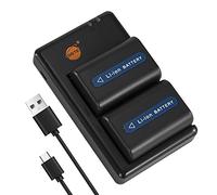DSTE 2PCS NP-FM50 Battery Charger Set Compatible for Sony CCD-TR108, CCD-TR208, CCD-TR408