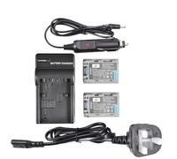 DSTE 2pcs NP-FP50 Rechargeable Li-ion Battery + Charger DC04U for Sony NP-FP50, NP-FP30 and Sony DCR-DVD103, DCR-DVD105, DCR-DVD203, DCR-DVD205, DCR-DVD305, DCR-DVD92, DCR-HC20