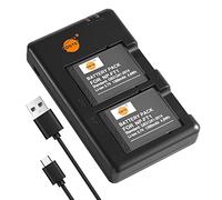 DSTE 2PCS NP-FT1 Battery Charger Set Compatible for Sony DSC-M2,DSC-T1,DSC-T3,DSC-T5,DSC-T9,DSC-T10