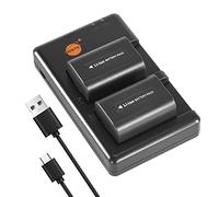 DSTE 2PCS NP-FV50 Battery Charger Set Compatible for Sony HDR-CX380,HDR-CX430V,HDR-CX900