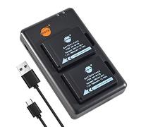 DSTE 2PCS NP-W126 NP-W126S (1900mAh/7.2V) Battery Charger Set Compatible for Fujifilm X-A1, XA1, X-E1, XE1, X-M1, XM1, X-Pro1, XPro1, X-T3 Camera