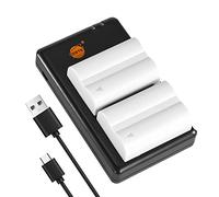 DSTE 2PCS PS-BLM5 BLM-5 Battery Charger Set Compatible for Olympus E1, E3, E5, E300, E330, E500