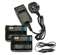 DSTE 2pcs Rechargeable Li-ion Battery + Charger DC01U for Sony NP-QM91D