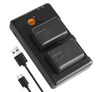 DSTE 2PCS VW-VBT190 (2300mAh/3.7V) Battery and Charger Set Compatible for Panasonic HC-V160, HC-V180, HC-V260, HC-V270, HC-V520, HC-V530, HC-V550, HC-V710, HC-V720, HC-V727, HC-V730