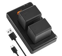 DSTE 2PCS VW-VBT380 VBT380 (3860mAh/3.7V) Battery Charger Set Compatible for Panasonic HC-V210, HC-V520, VW-BC10E, HC-W580, HC-V750, HC-WX970, HC-V710, HC-V720