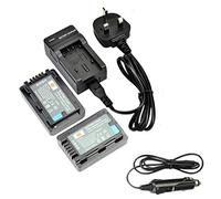 DSTE 2pcs VW-VBY100 Replacement Li-ion Battery + Charger DC106U for Panasonic HC-V110, HC-V110K, HC-V110G, HC-V201, HC-V201K