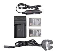 DSTE 2x BLN-1 Rechargeable Li-ion Battery + Travel and Car Charger Compatible for OLYMPUS E-M1 E-M5 OM-D PEN E-P5 Mark II Camera as BLN1 BCN-1
