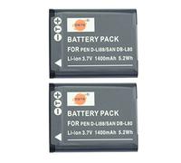DSTE 2x D-LI88 LI88 D-BL80 Rechargeable Li-ion Battery for Pentax Optio P70 Sanyo VPC-CG1