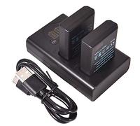 DSTE 2x EN-EL14 Replacement Battery + Dual USB Charger with LCD Display Compatible with Nikon D3300,D3400,D5300,D5500,D5600,D3200,D5200,D5100,D3S Df,Coolpix P7000,P7100,P7700,P7800,Battery Grip BG-2G