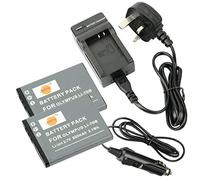DSTE 2x Li-70B Rechargeable Li-ion Battery + DC103U Travel and Car Charger Compatible with Olympus D-745 FE-4020 FE-4040 FE-5040 VG-110 VG-120 VG-130 VG-140 VG-145 VG-150 VG-160 X-940 X-990 Camera