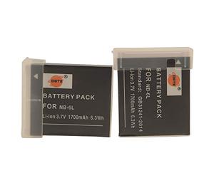 DSTE® 2x NB-6L Rechargerable Li-ion Battery for Canon PowerShot SX170 IS, SX240 HS, SX260 HS, SX270 HS, SX280 HS, SX500 IS, SX510 HS, SX600 HS, D10, D20, ELPH 500 HS, S90, S95, S120, SD770 IS, SD980 IS, SD1200 IS, SD1300 IS, SD3500 IS, SD4000 IS,IXY 110 IS,IXY 25 IS, IXUS 85 IS, IXUS 95 IS, IXUS 105 IS, IXUS 200 IS, IXUS 210 IS Camera as NB6L CB-2LY