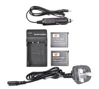 DSTE® 2x NP-60 Li-ion Battery + DC75U Travel and Car Charger Compatible with Casio Exilim Zoom EX-Z19GN EX-Z19LP EX-Z19PK EX-Z9SR EX-FS10 EX-S10 EX-S12 EX-Z21 EX-Z25 EX-Z29 EX-Z90 Digital Camera