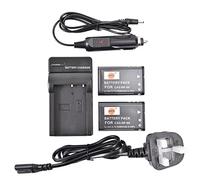 DSTE 2x NP-90 Rechargeable Li-ion Battery + DC94U Travel Charger Compatible for Casio Exilim EX-H10 EX-H15 EX-H20G EX-FH100 EX-FH100BK Digatal Camera
